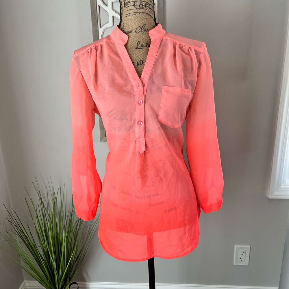 Ombré Sheer Blouse